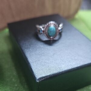 Silver and Turquoise Women's Ring